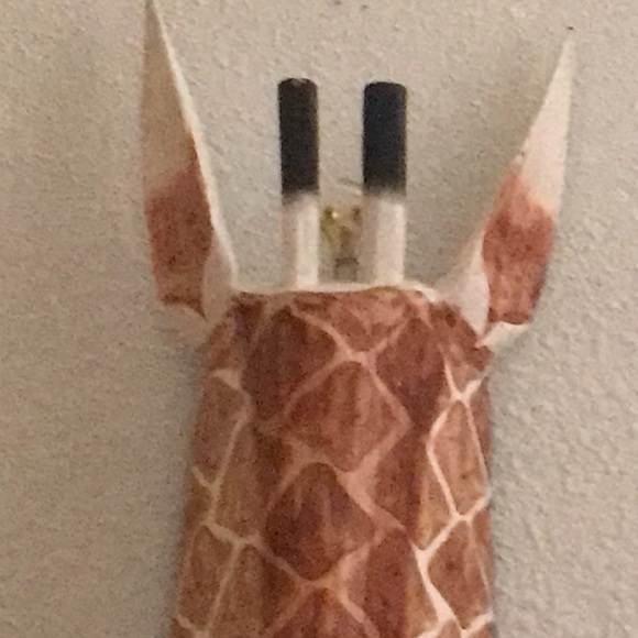40” Tall Wood Wall Mask Giraffe Deco Safari Sculpture - Picture 6 of 6